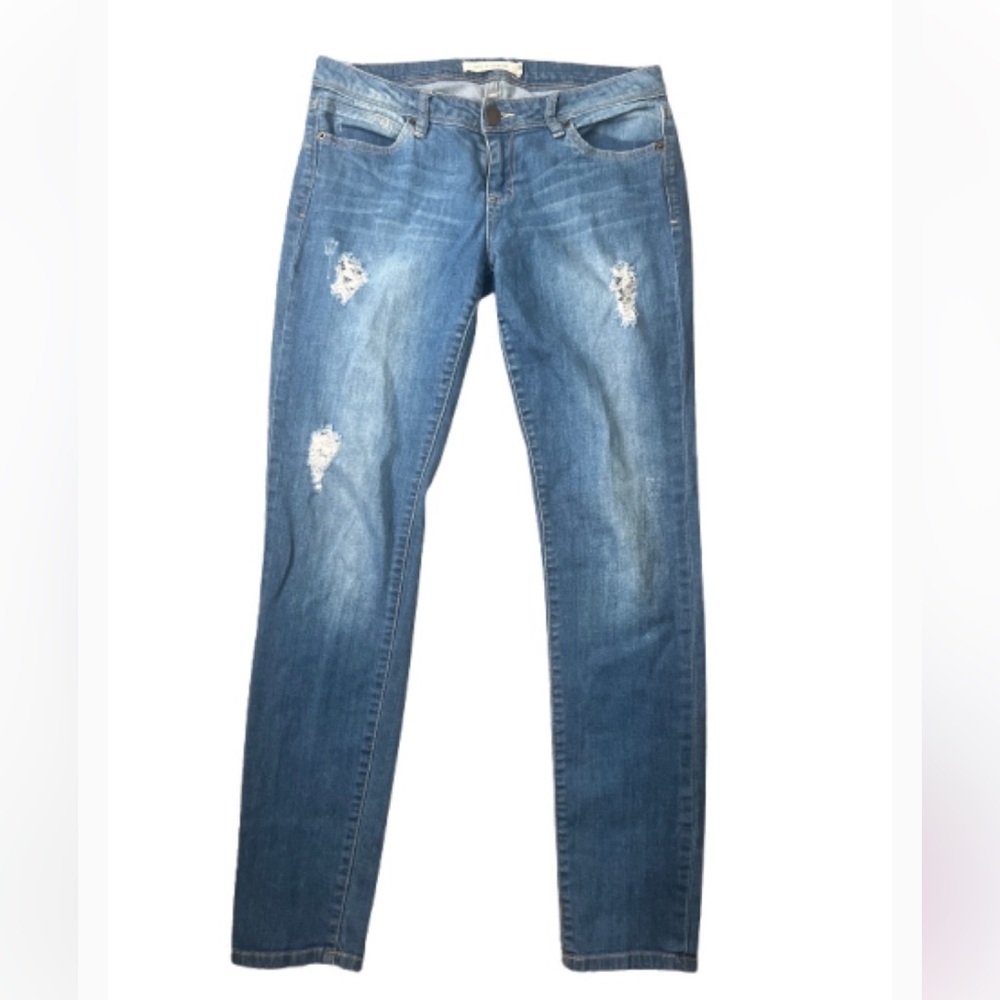 Life in Progress Blue Skinny Denim Jeans Distressed stretch size 29 medium